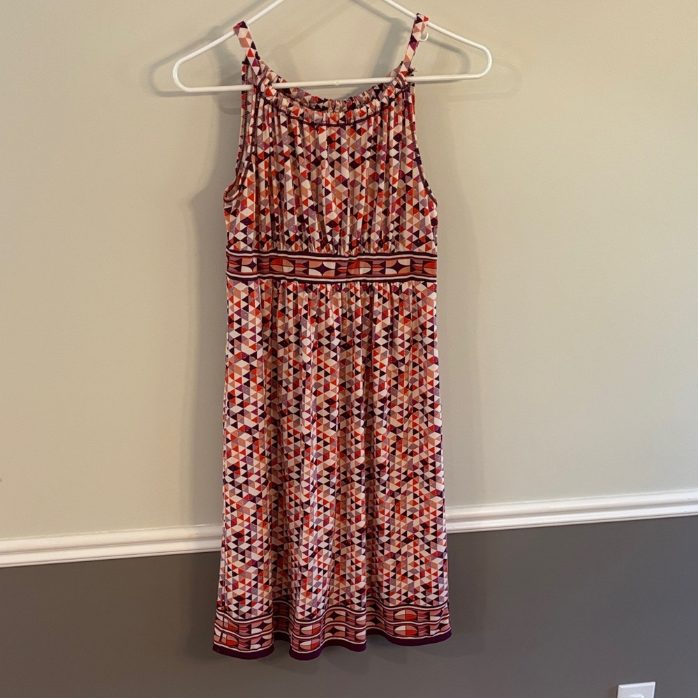 Max Studio Multicolor Geometric Midi Dress